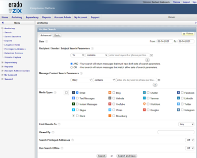screenshot of Erado Compliance Platform home page